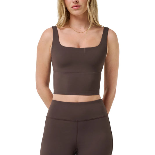Moveknit Sleeveless Bonded Tank- Coffee Grounds