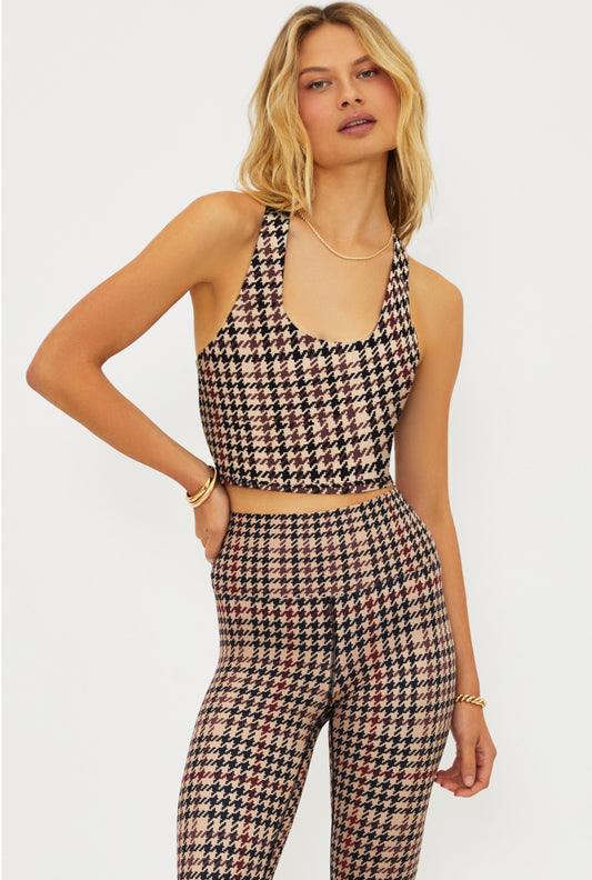 Yara Top- Midnight Houndstooth
