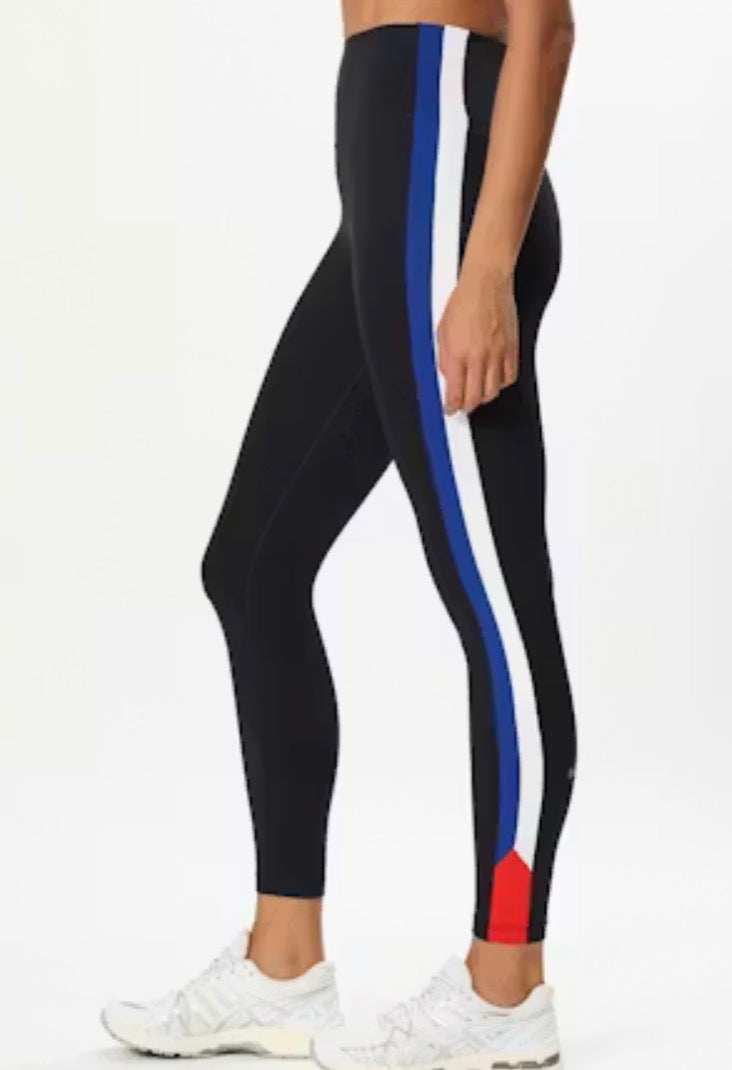 Monah high waist legging- black/cobalt
