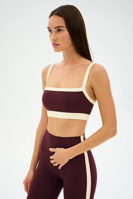 Monah Rigor Bra- dark cherry/cream