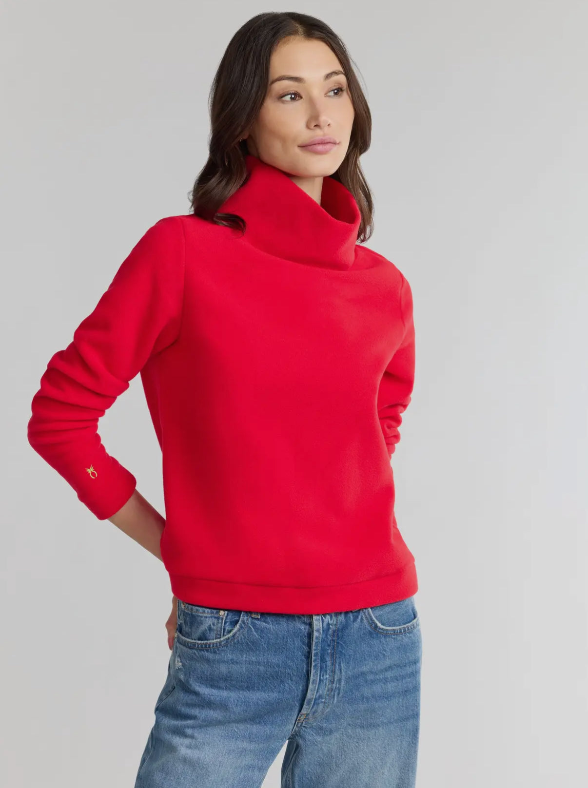 Park Slope Turtleneck- cherry red
