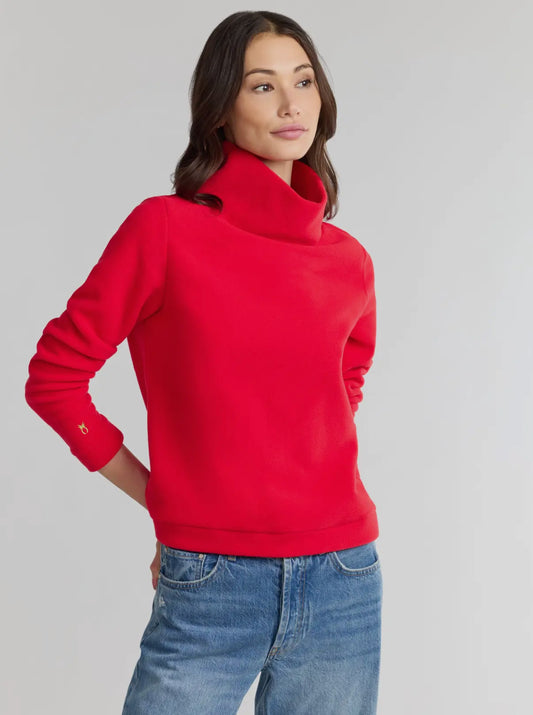 Park Slope Turtleneck- cherry red