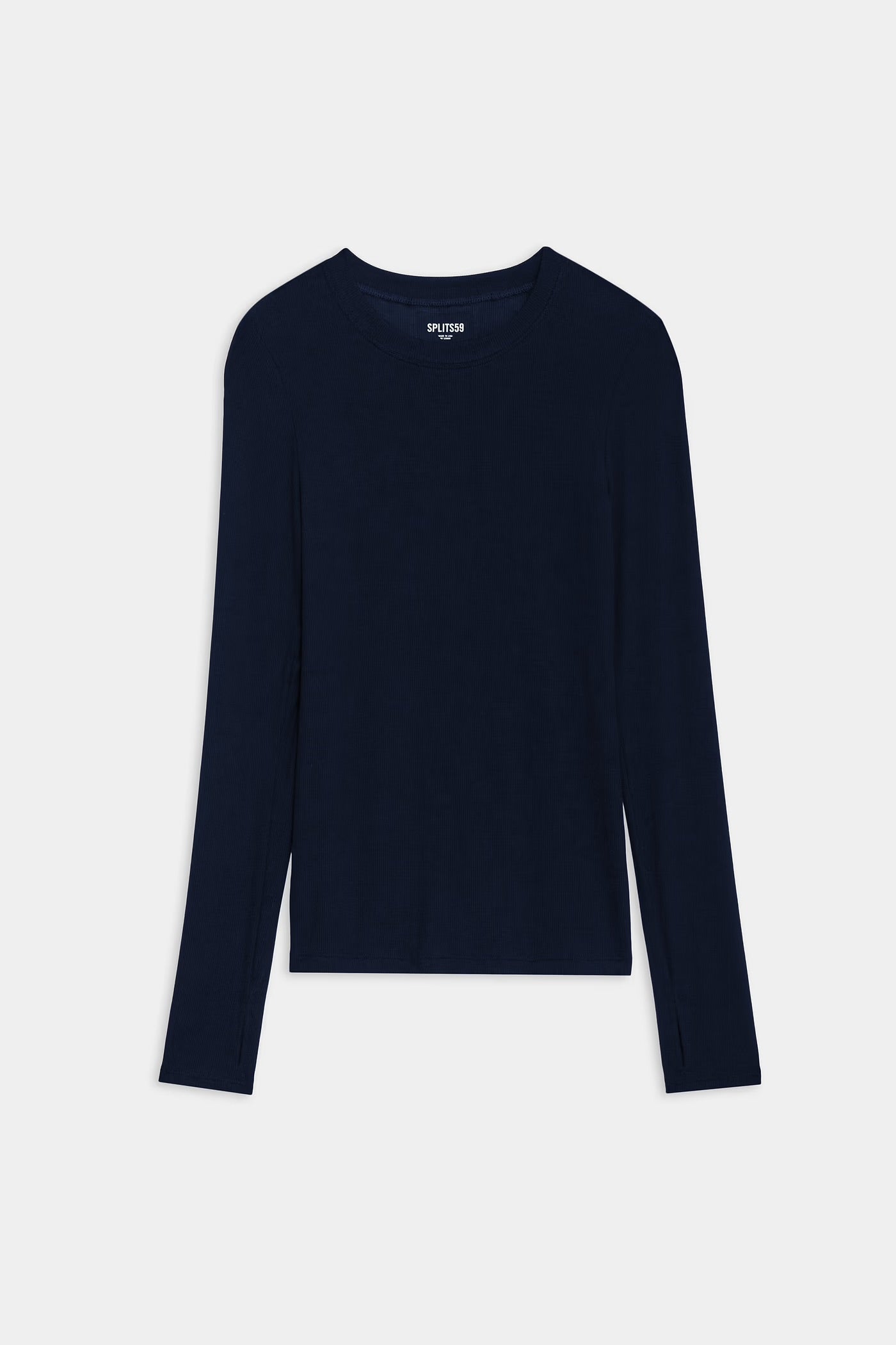 Louise Rib Long Sleeve- indigo