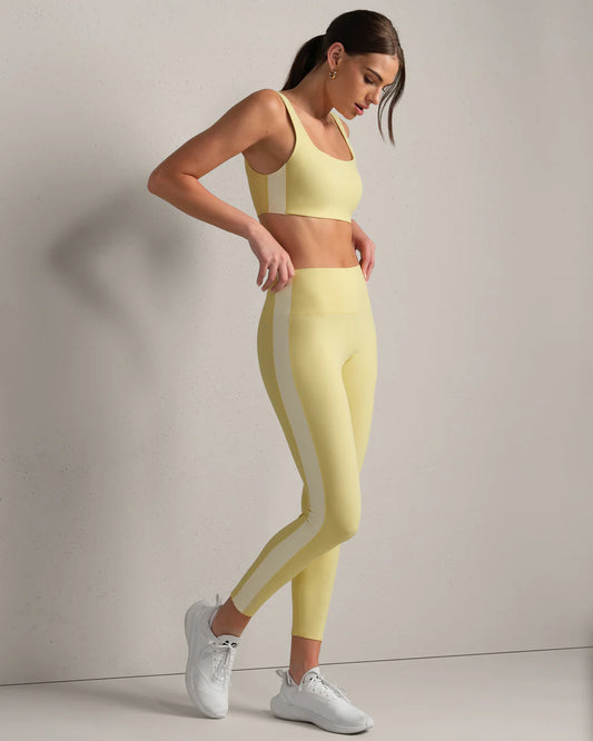 ReviveForm Color Block 7/8 Legging- Yellow Dawn