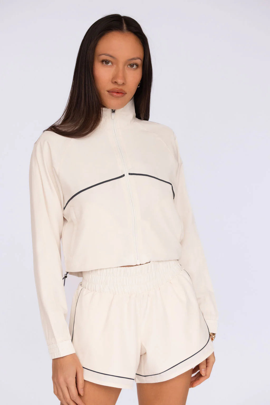 Nicole Cropped Jacket- ecru