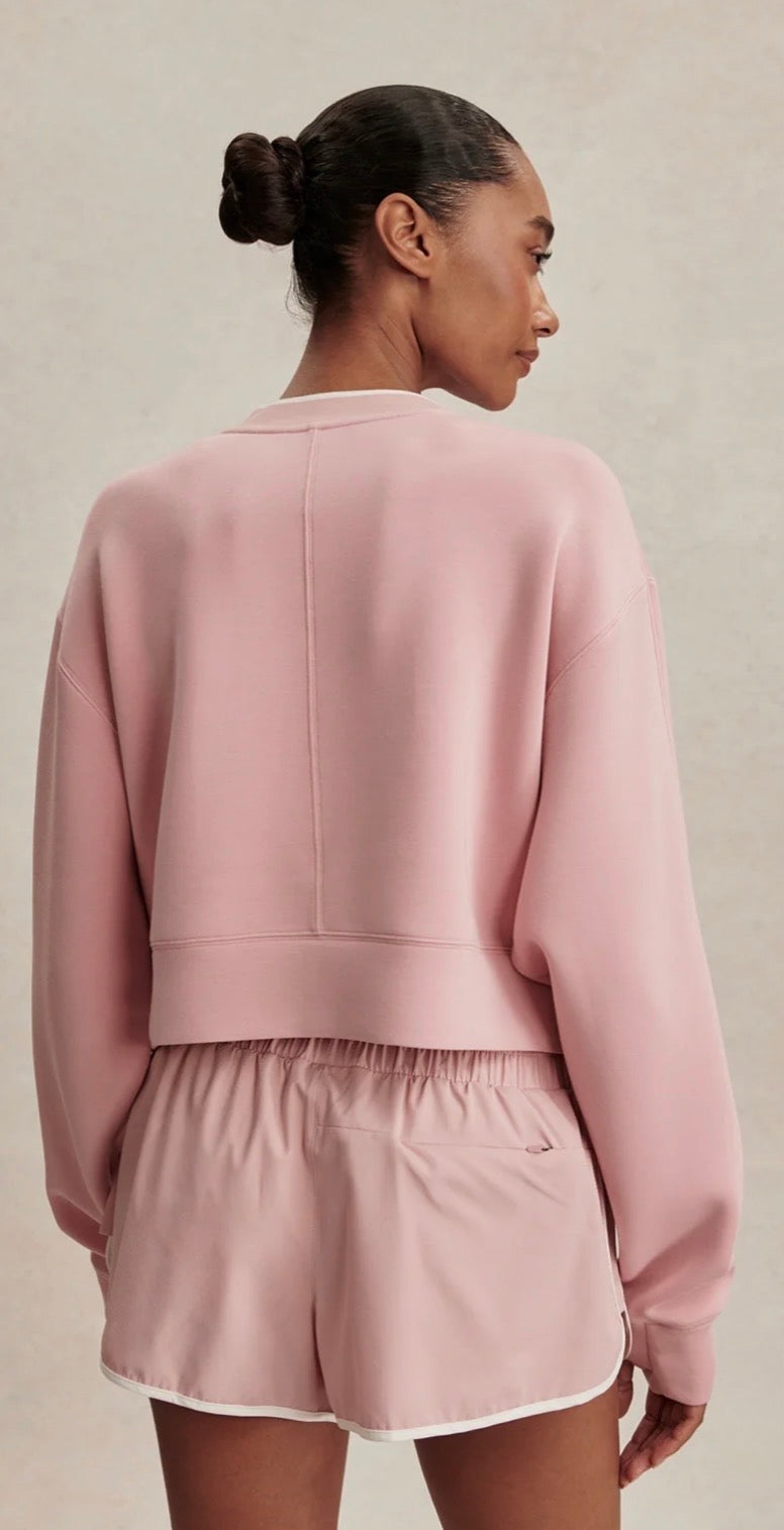 Tasmin Cropped Sweat- Zephyr Mauve