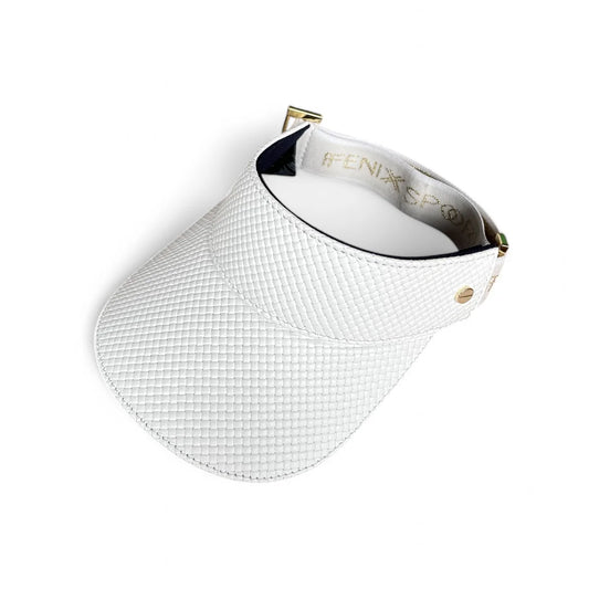 The Leather Visor- Blanc Tressê & Gold-Limited Edition