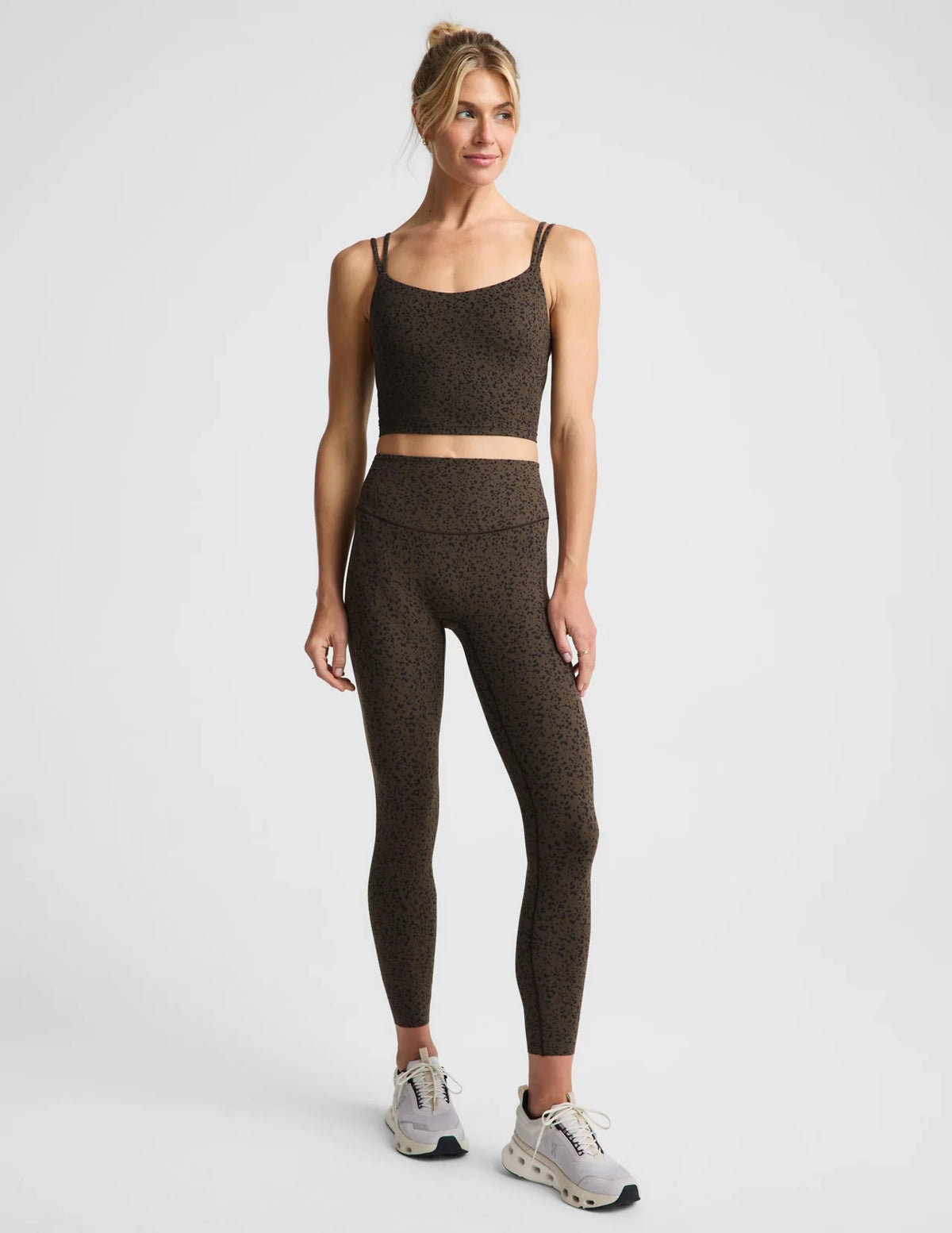 glowzone™ High Waisted Midi Legging- speckle dot