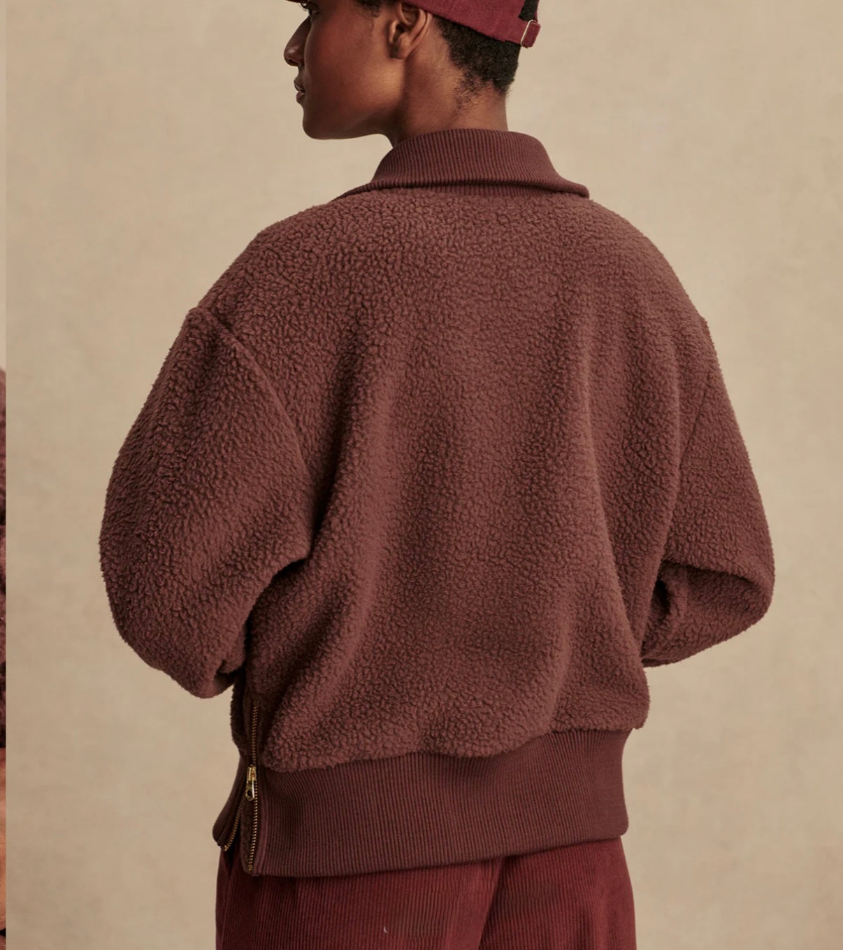 Roselle Half-Zip Fleece-Deep Mahogany
