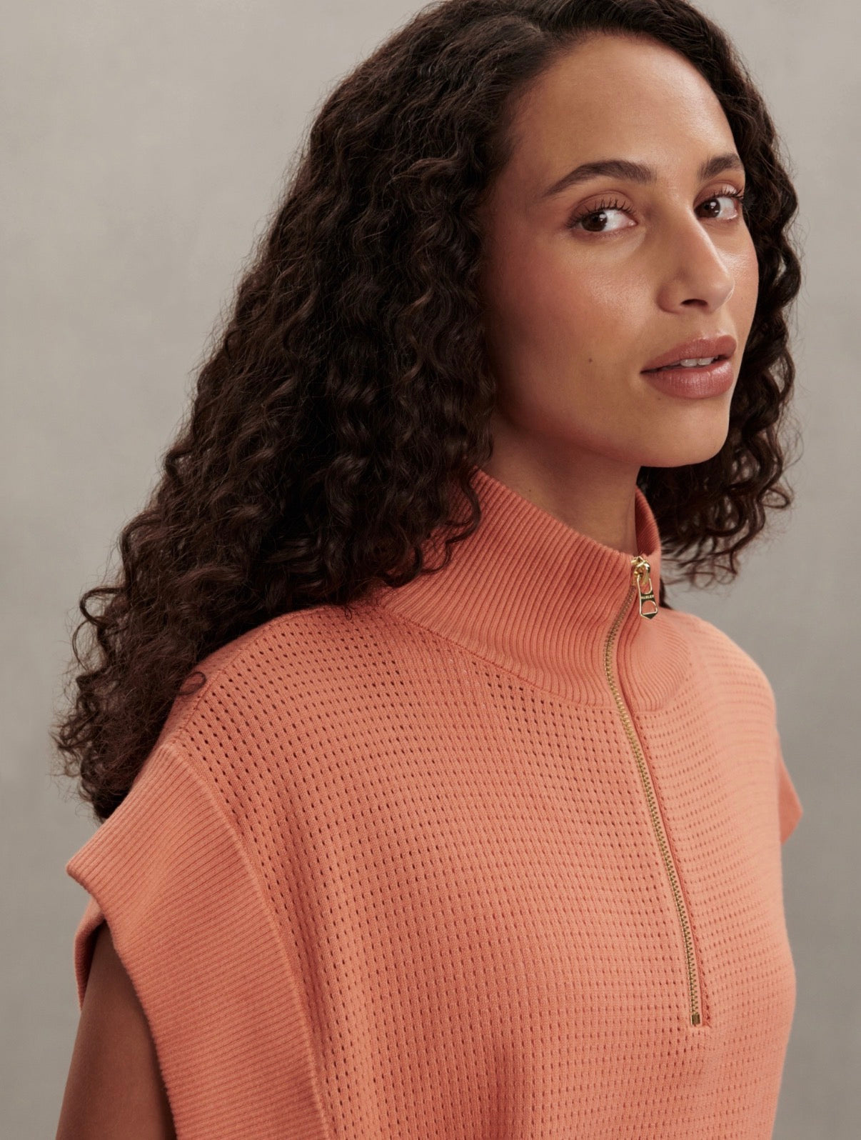 Fulton Cropped Knit- Sun Baked