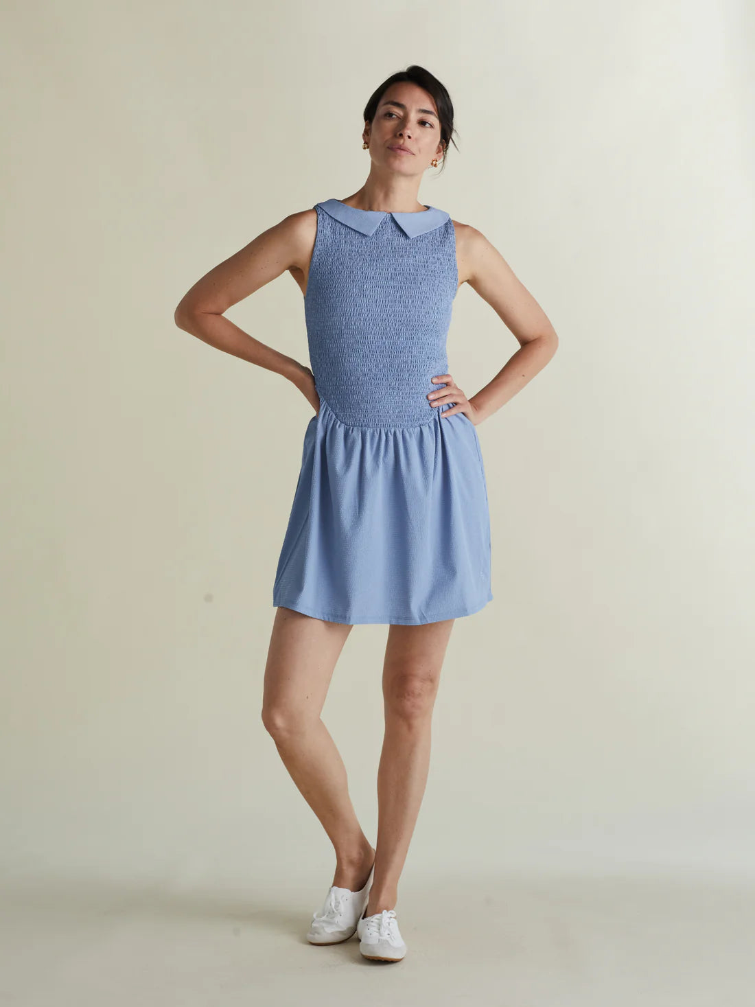 Heron Dress-Charleston Blue