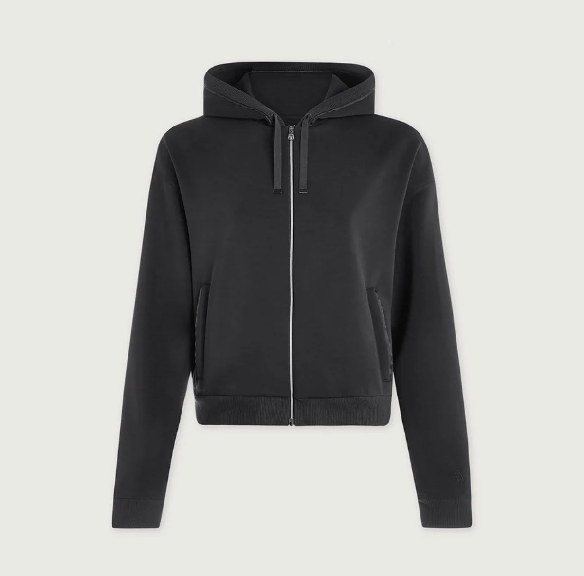 Jorgie Zip-Through Hoodie-slate black