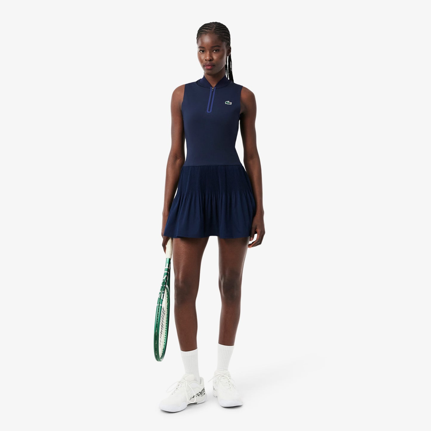 Ultra Dry Stretch Tennis Dress with Liner- navy blue