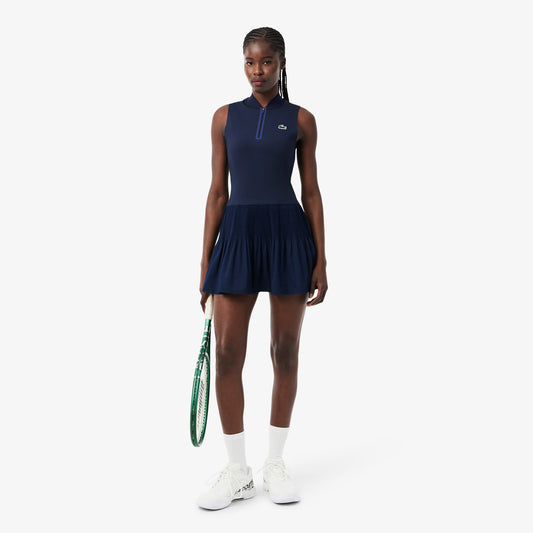 Ultra Dry Stretch Tennis Dress with Liner- navy blue