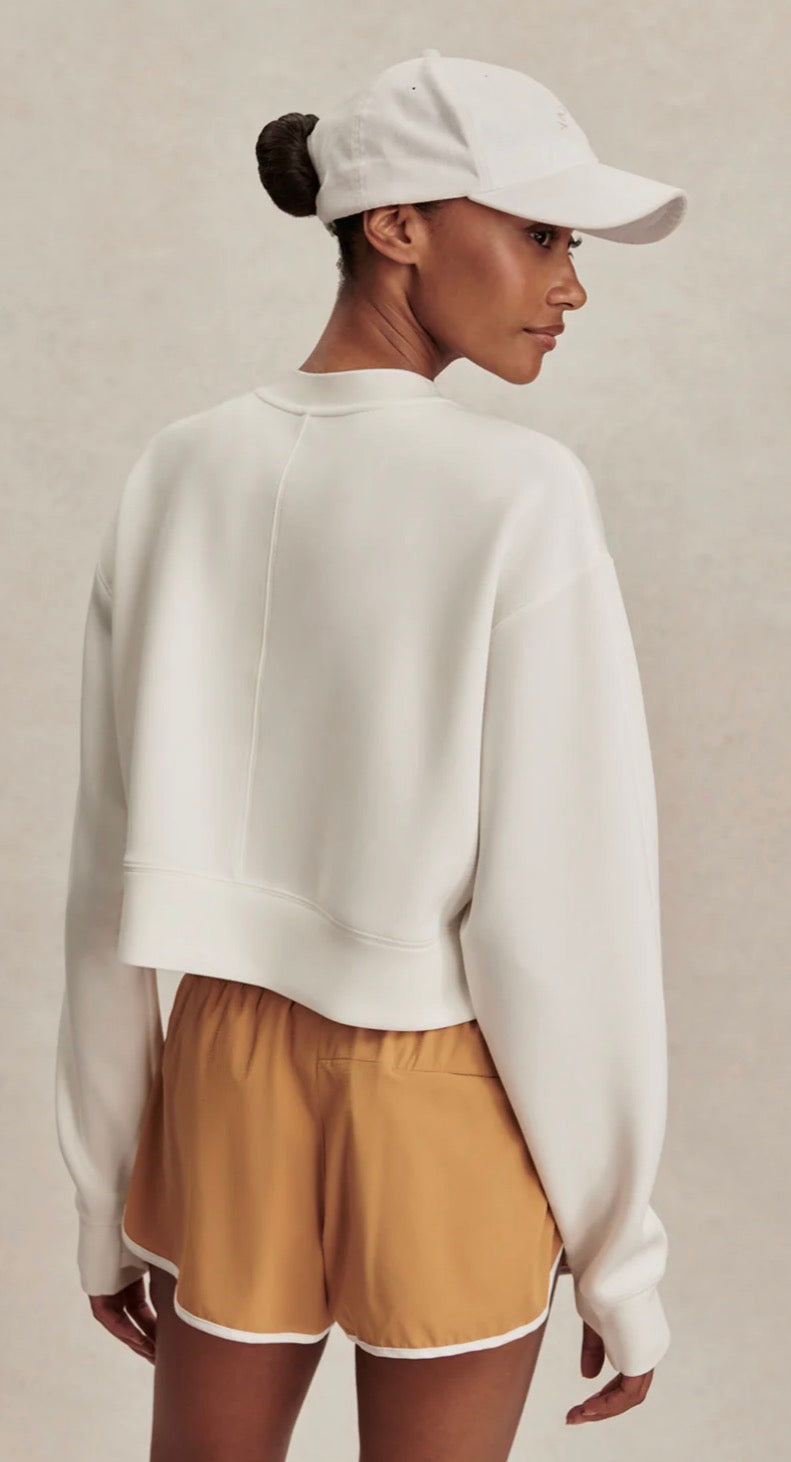 Tasmin Cropped Sweat- Snow White
