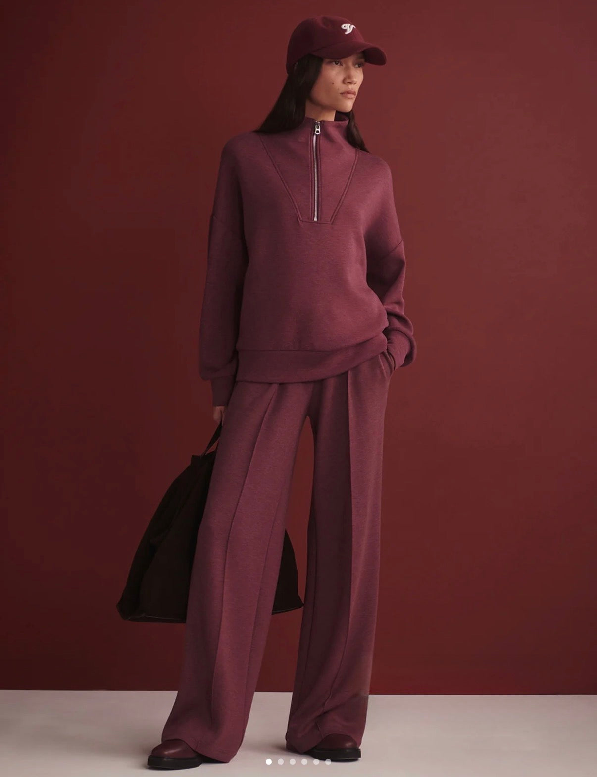 The Wide Leg Pant 30"- Sassafras Marl