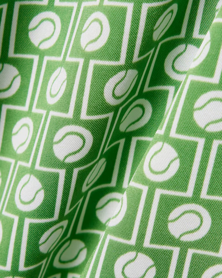 Removable Tie Collar Shirt- vert/blanc