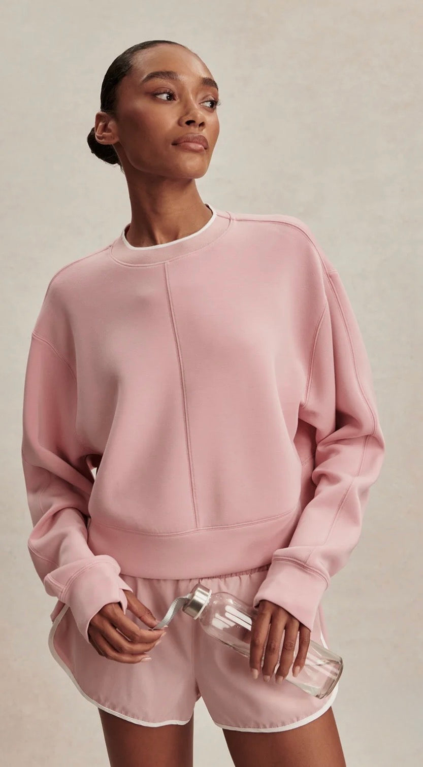 Tasmin Cropped Sweat- Zephyr Mauve