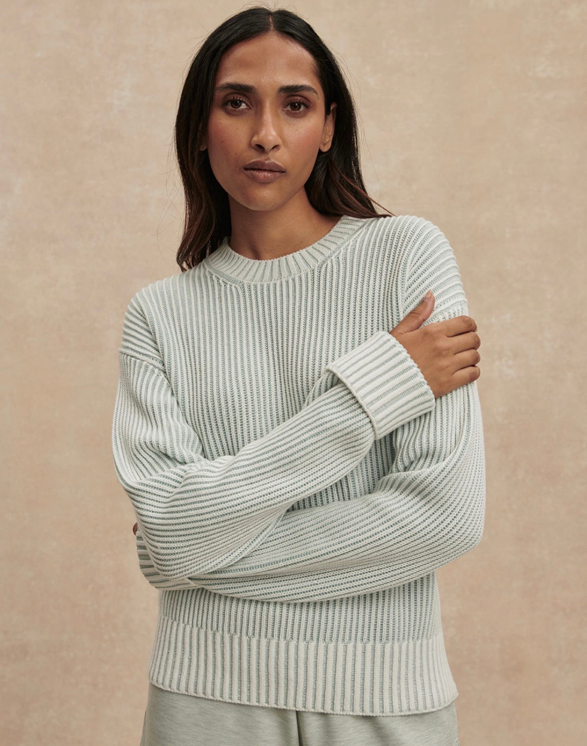 Seymour Knit Sweater- blue haze/snow white