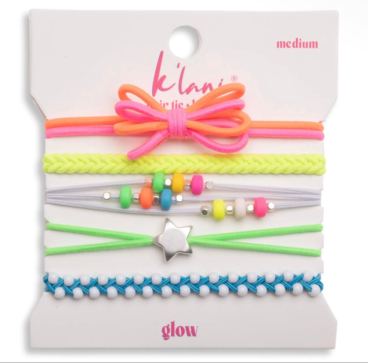 “Glow” neon hair tie bracelets