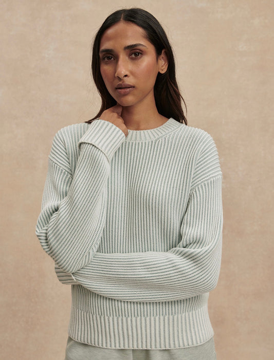 Seymour Knit Sweater- blue haze/snow white