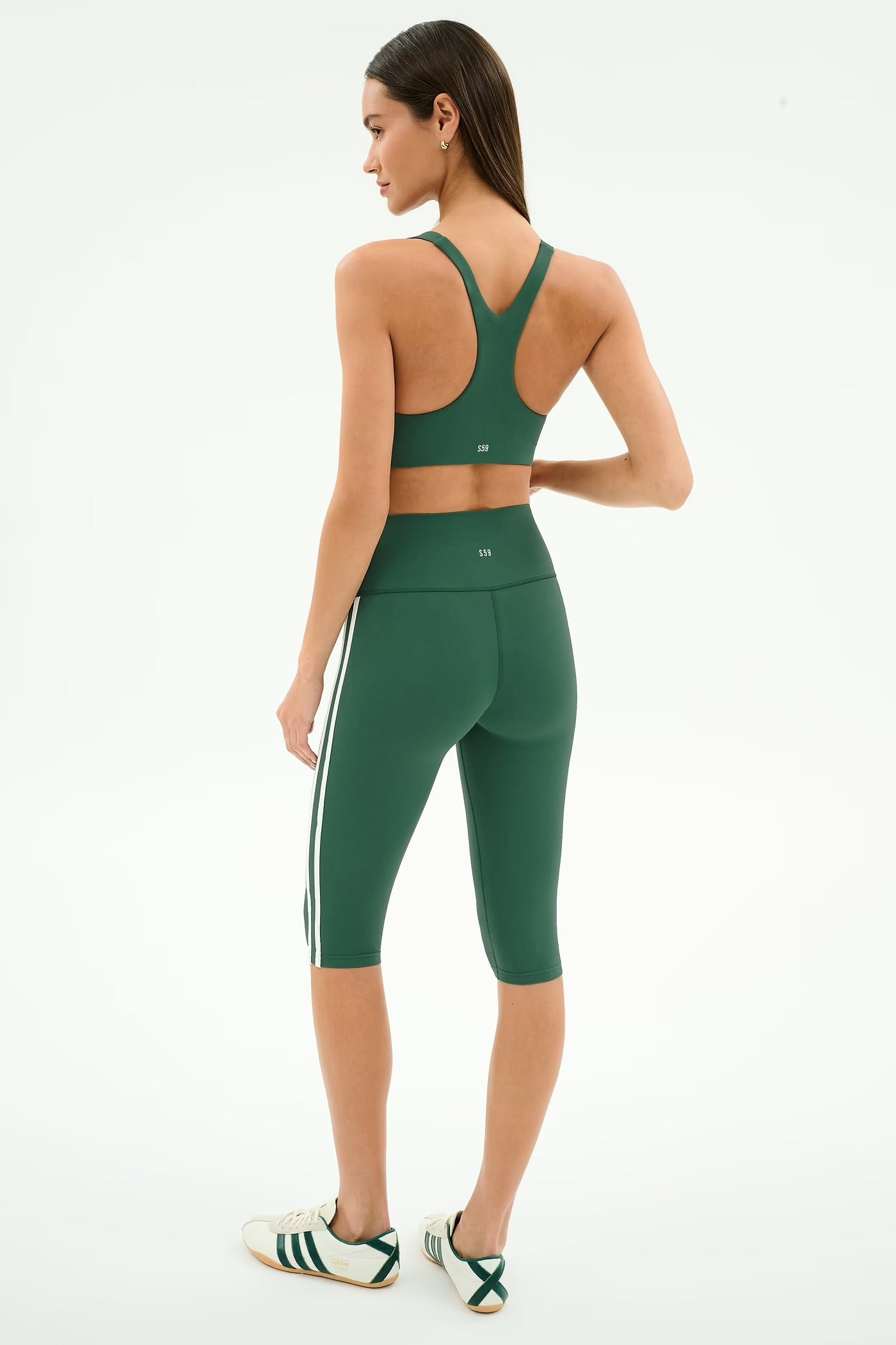 Ella High Waist Airweight 16”- arugula/white