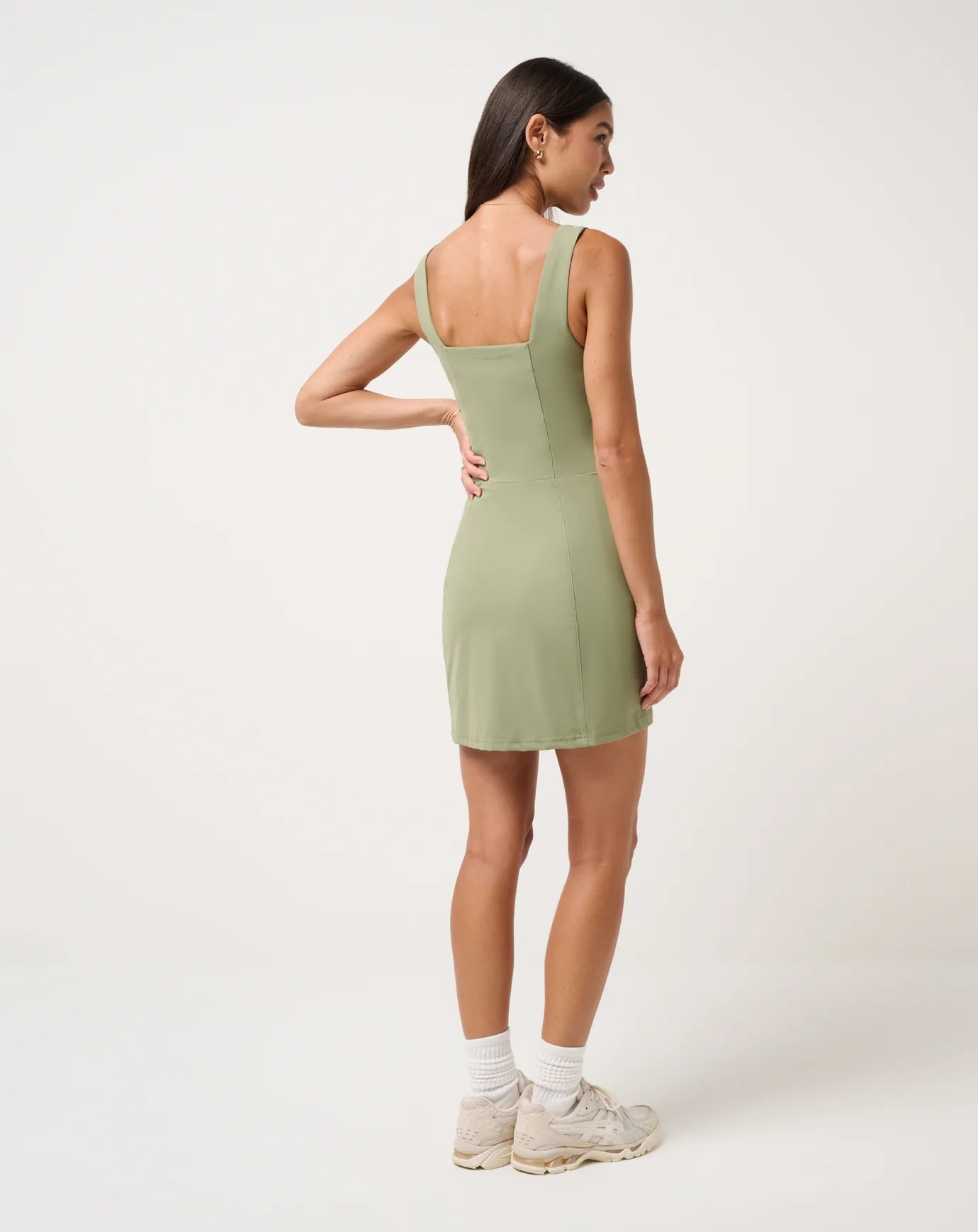 Moveknit Sleeveless 2.0 Dress-oil green
