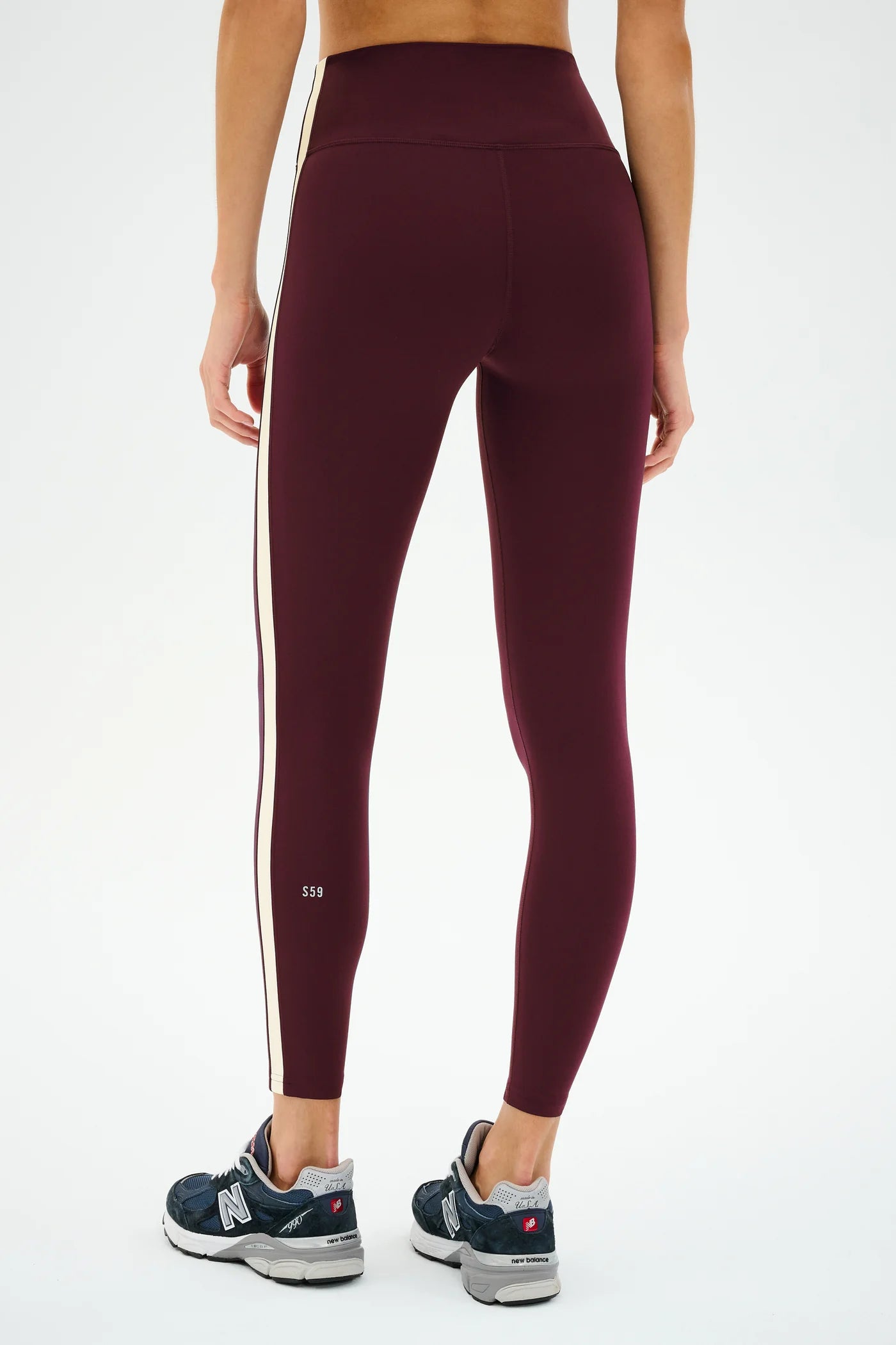 Clare High Waist Rigor 7/8- dark cherry/cream