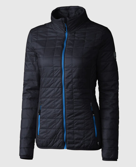Cutter & Buck Rainier PrimaLoft® Womens Eco Insulated Full Zip Printed Puffer Jacket