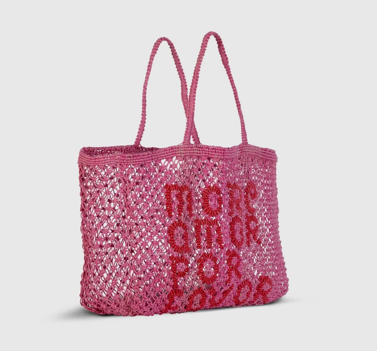More Amor Por Favor- Woven Jute Tote