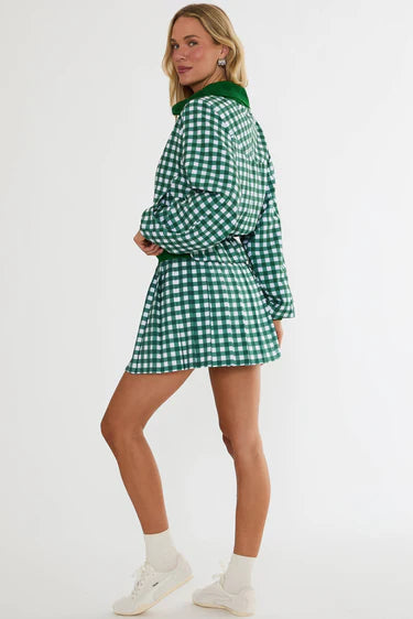 Irina Skirt- Fairway Check