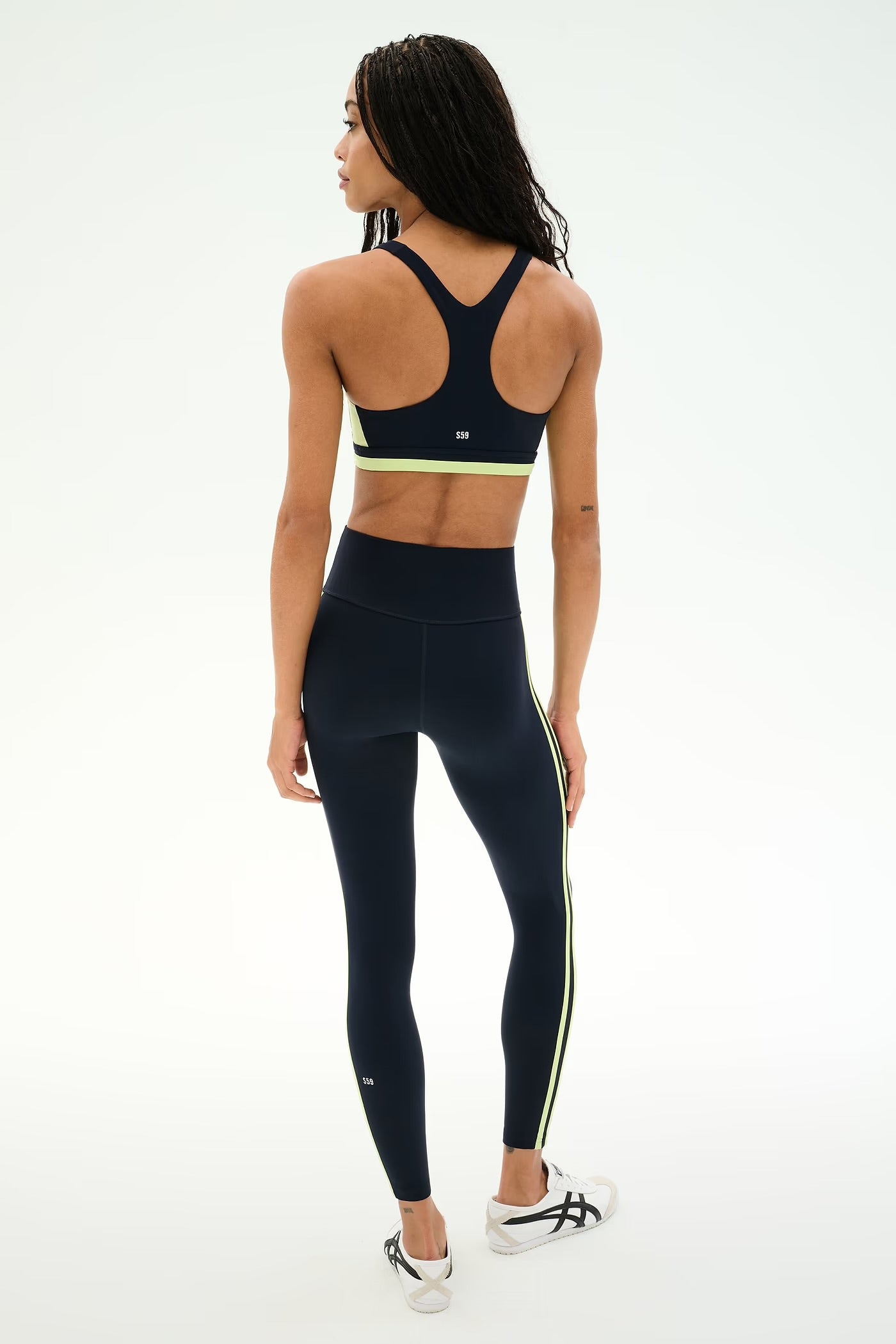 Ella Highwaist Airweight 7/8-indigo/limeade