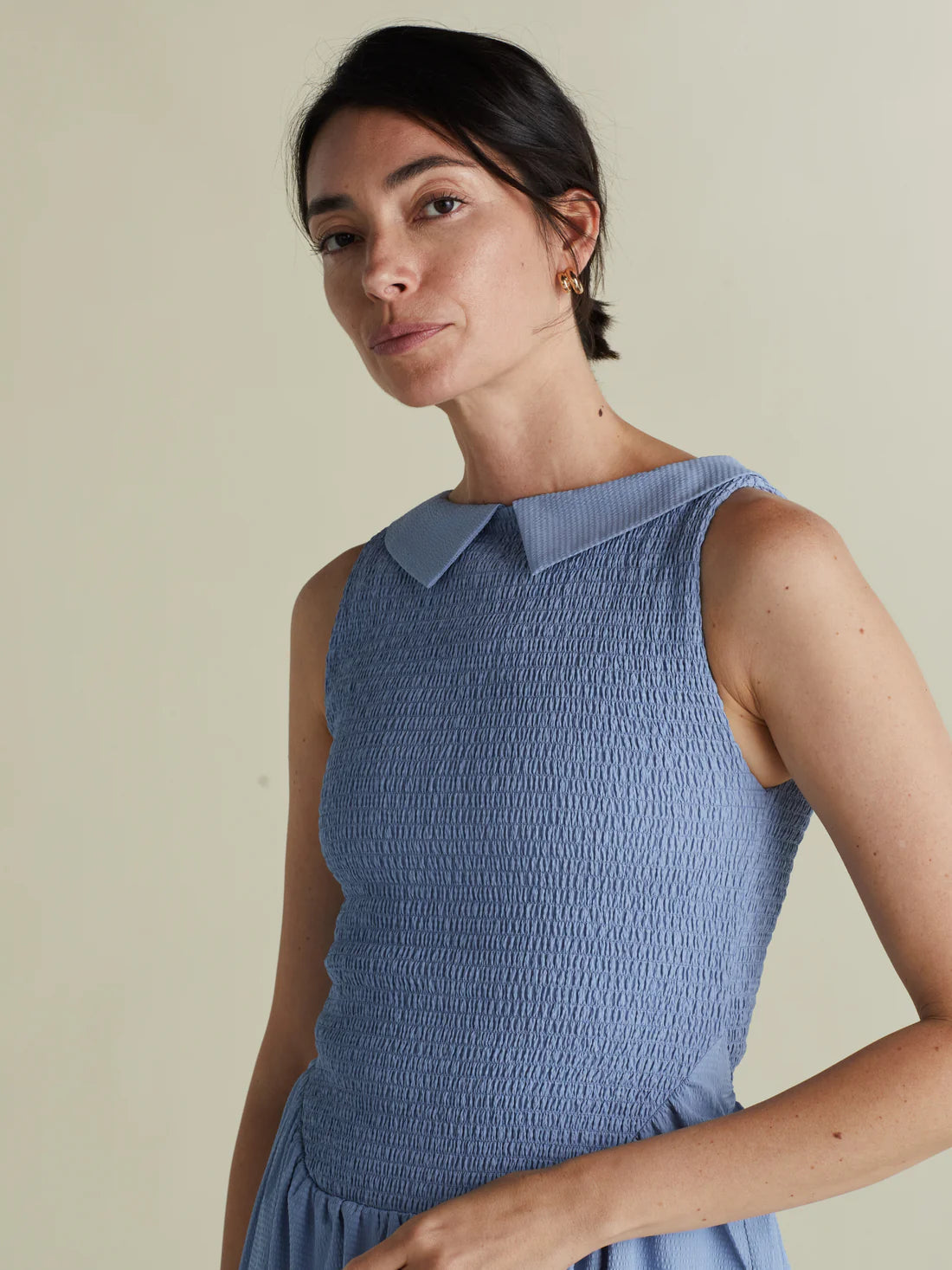 Heron Dress-Charleston Blue