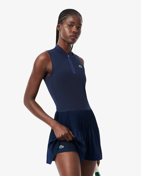 Ultra Dry Stretch Tennis Dress with Liner- navy blue