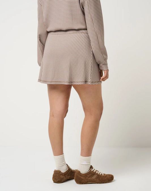 Printed Skyloft Soft A-Line Skort- Walnut Multi