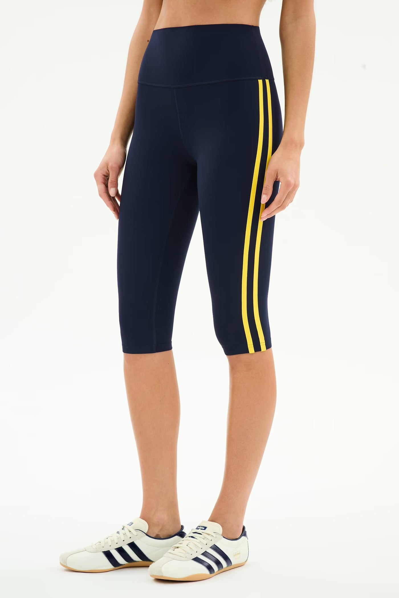 Ella High Waist Airweight 16”- indigo/bright yellow