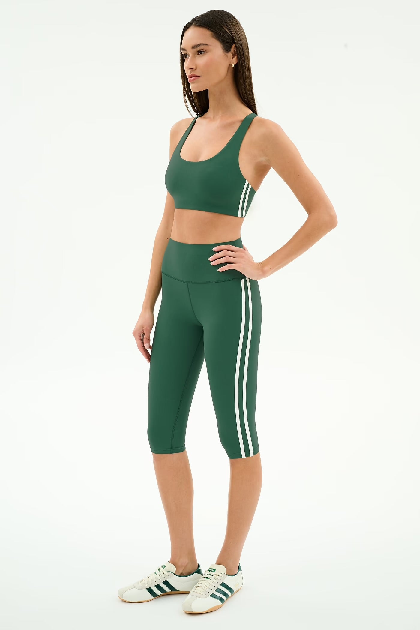 Ella High Waist Airweight 16”- arugula/white