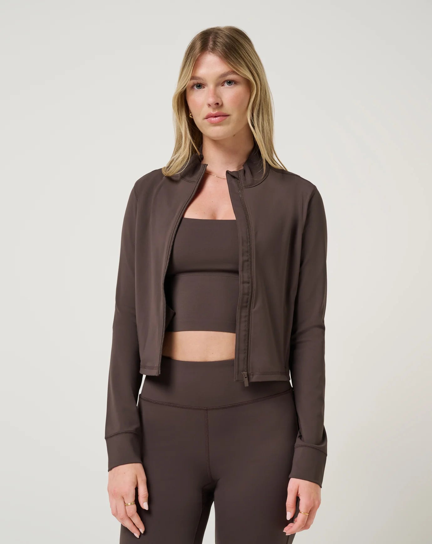Moveknit Full Zip- Coffee Grounds