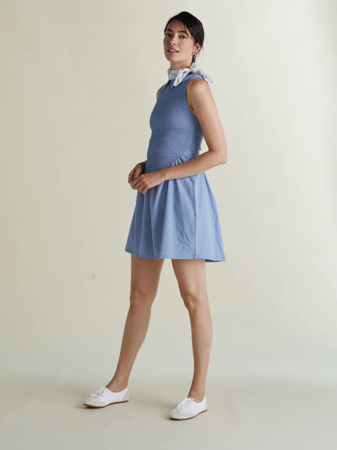 Heron Dress-Charleston Blue