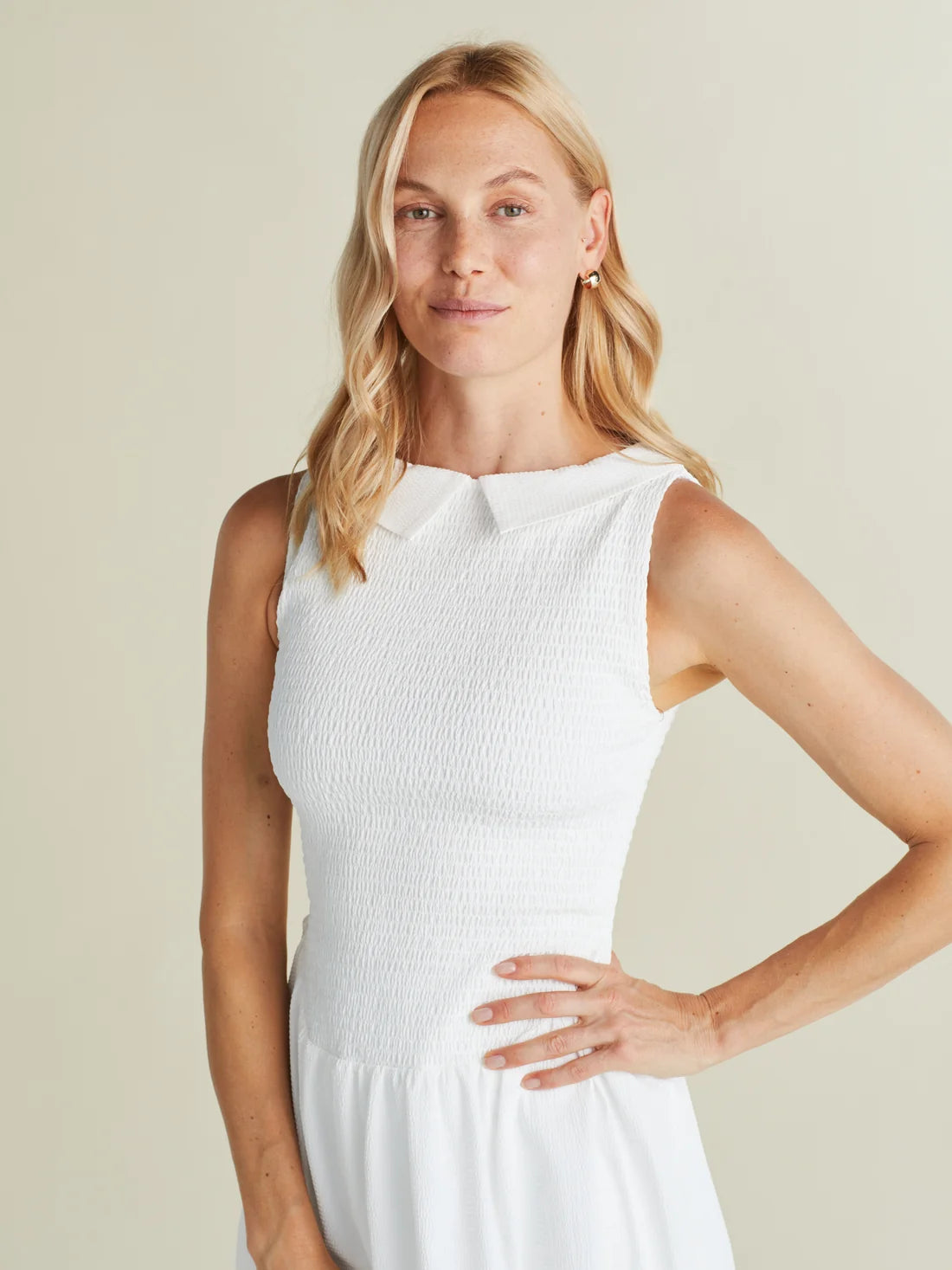 Heron Dress-White