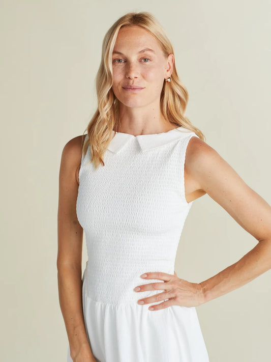 Heron Dress-White