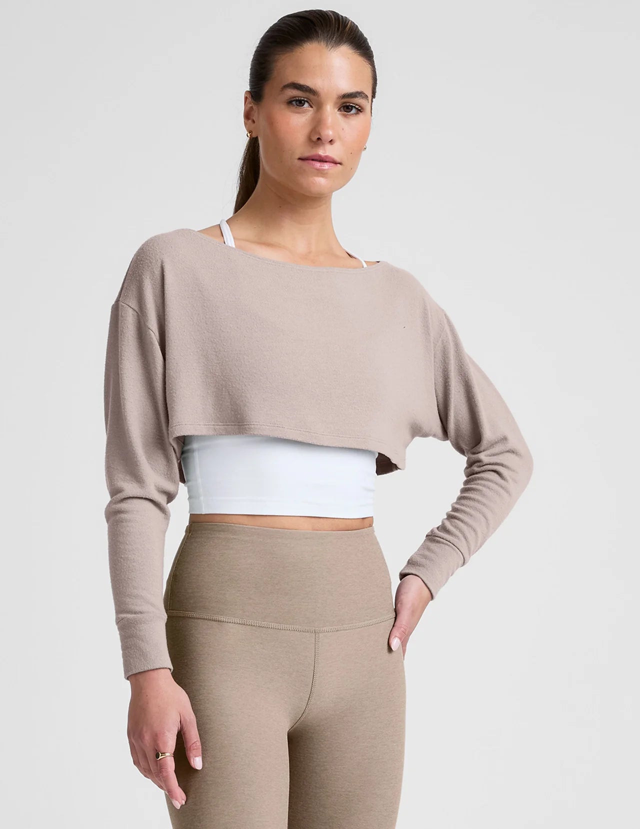Duet 2-Way Convertible Shrug-oatmeal