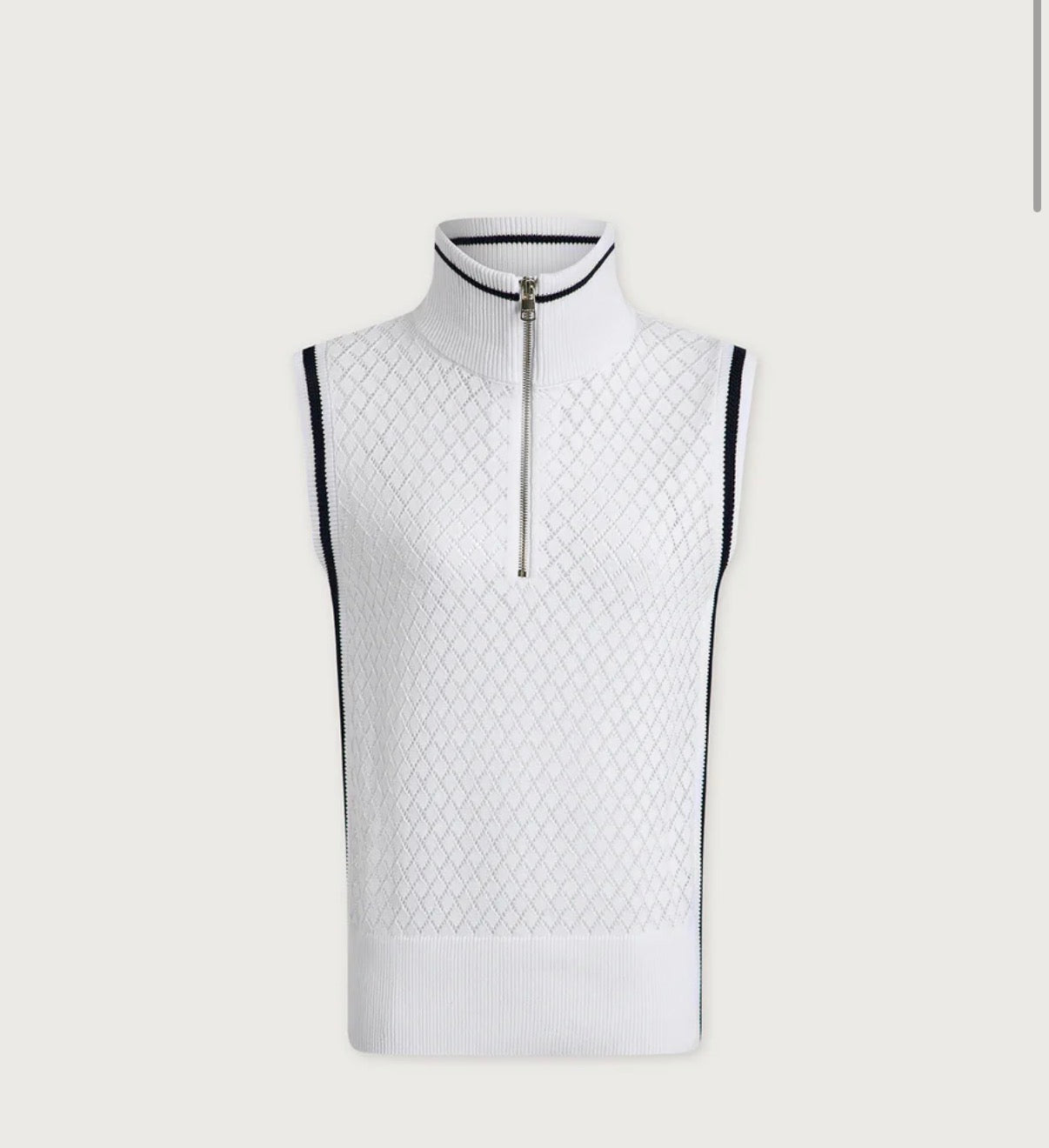 Stefan Half-Zip Vest-white