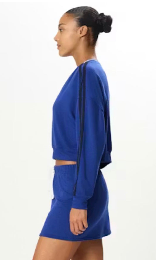 Elle Sweatshirt- cobalt/black