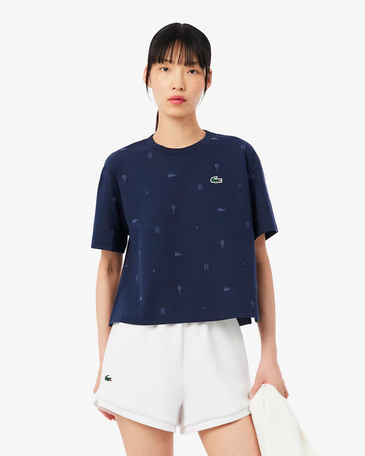 Oversized Ultra Dry Tennis T-Shirt- navy