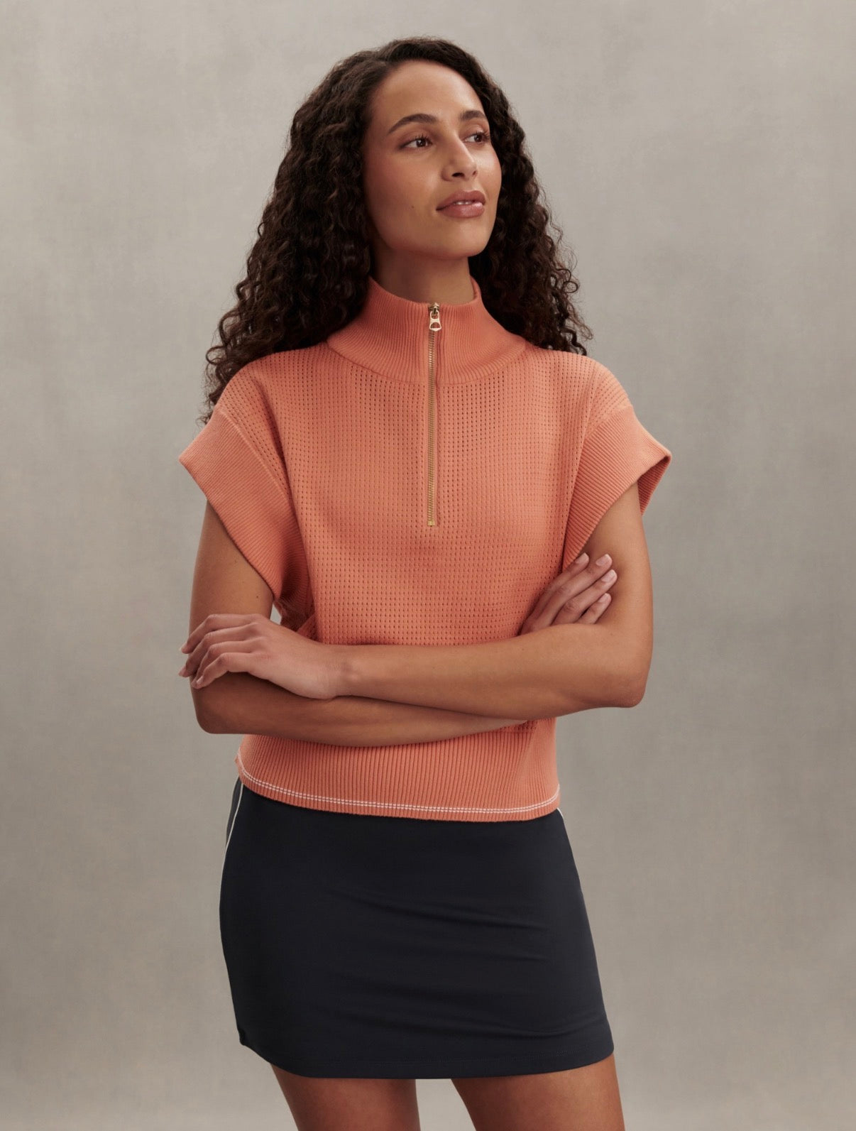 Fulton Cropped Knit- Sun Baked
