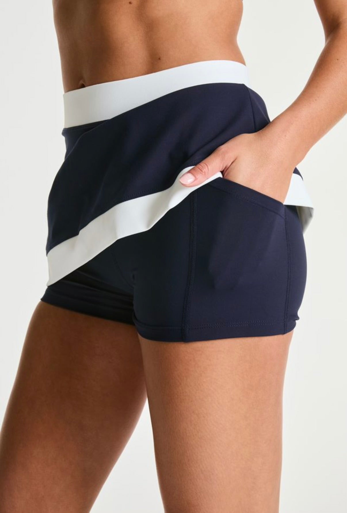 Sport Skort- Navy/white