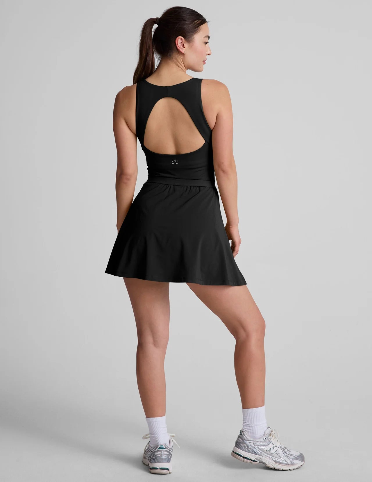 Score Pleated Active Dress-Black