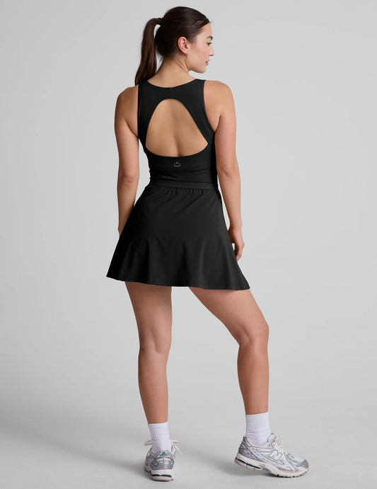 Score Pleated Active Dress-Black