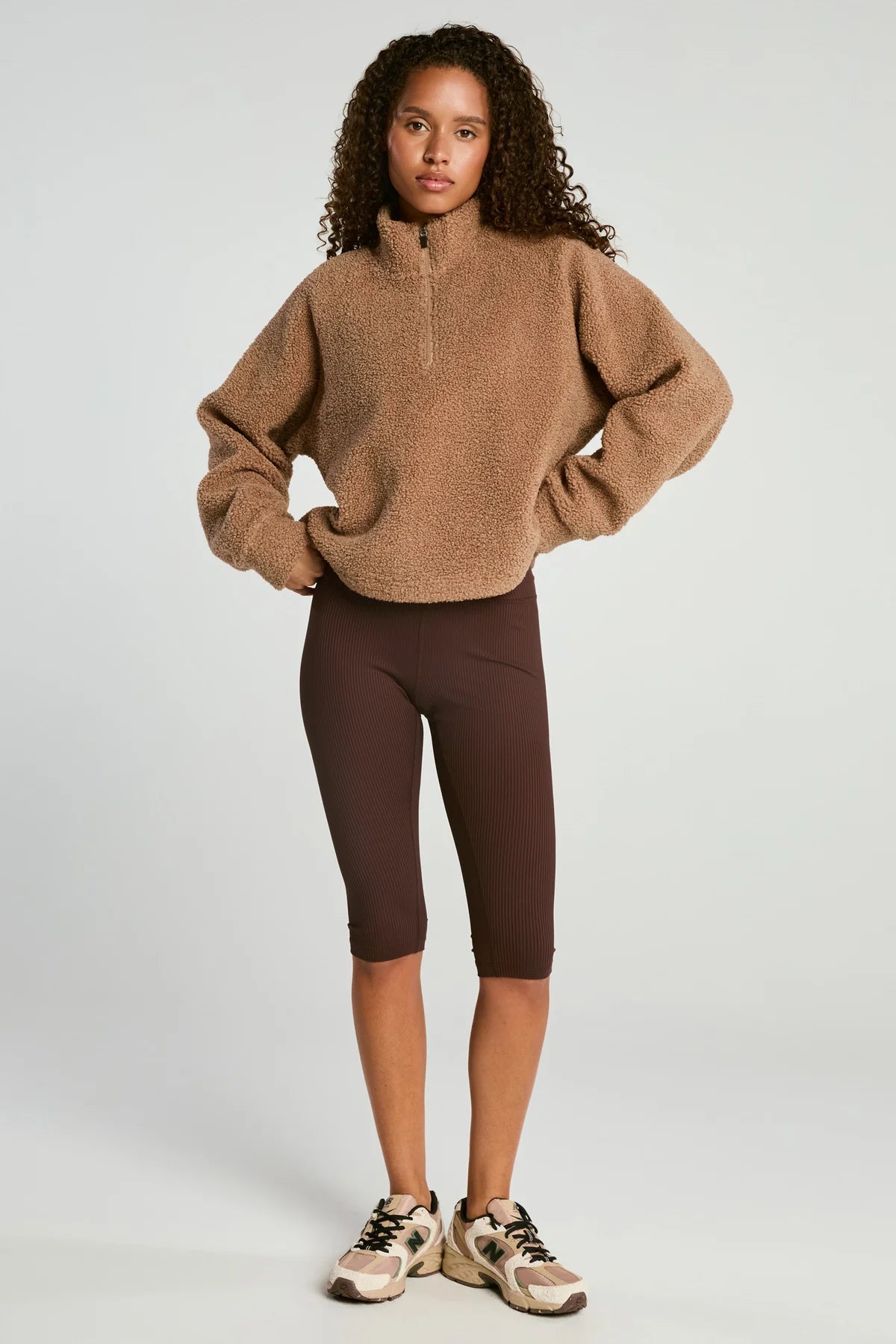 Lucia half zip Sherpa